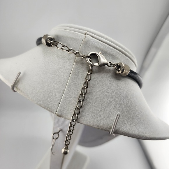 Y Drop Chunky Rhinestone Cord Necklace Gothic Victorian - Picture 4 of 6